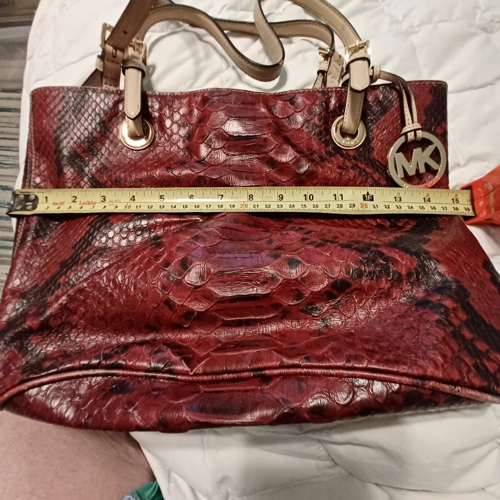 Michael Kors purse, red with black.